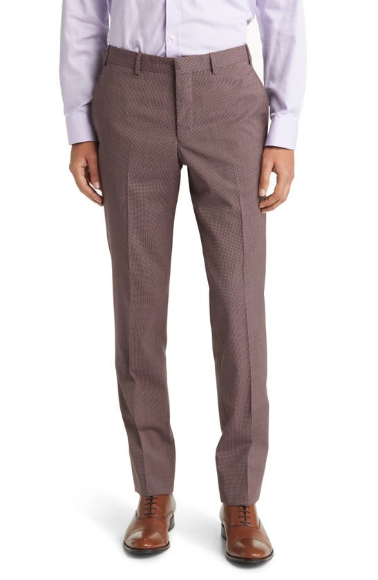 Ted Baker Roger Extra Slim Fit Solid Wool Suit In Berry