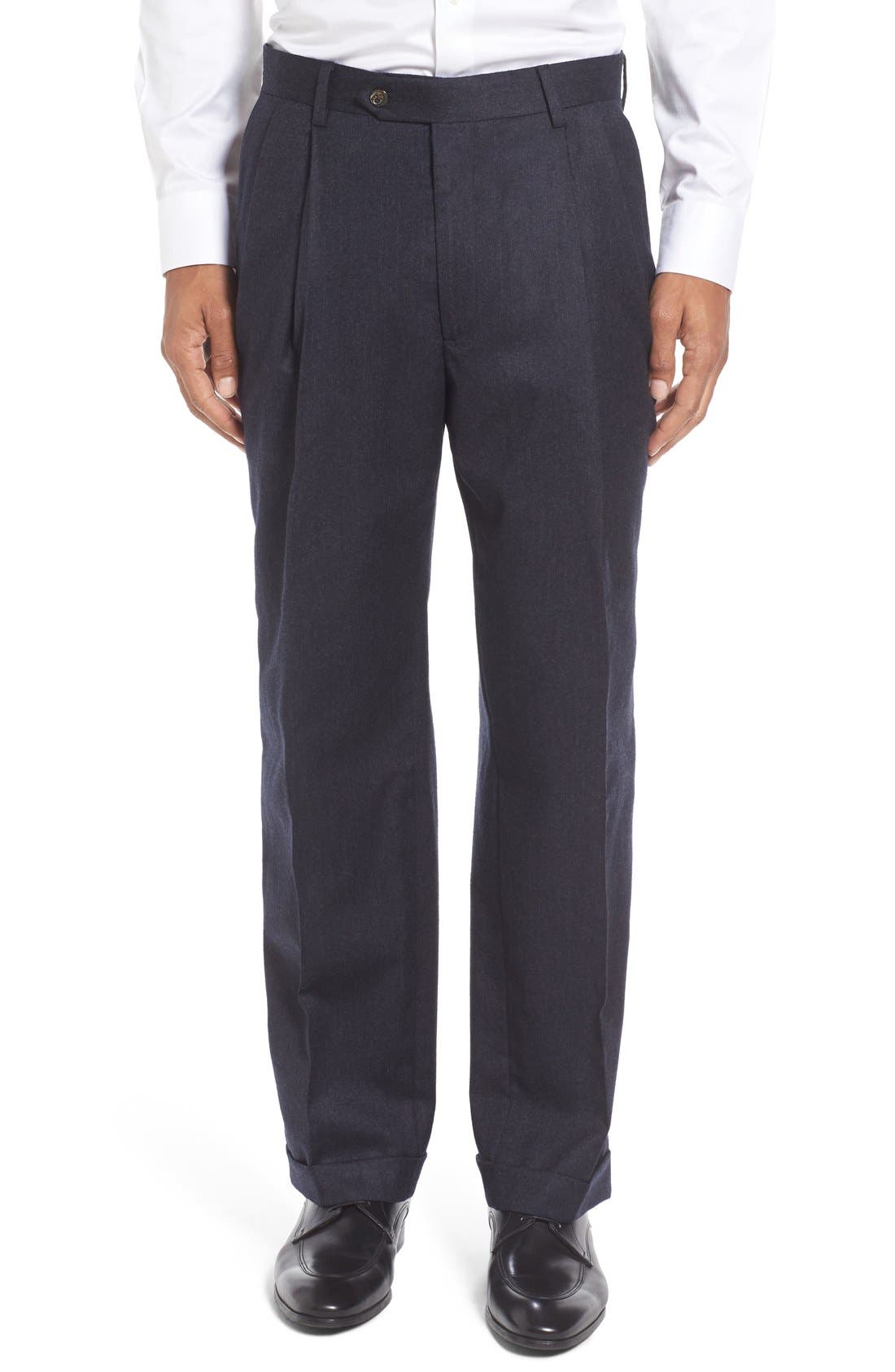 Berle Lightweight Flannel Pleated 