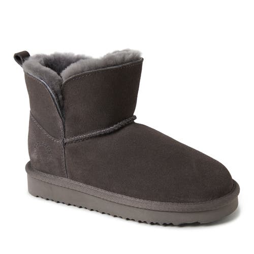 Dearfoams Kids' Fireside Bunbury Genuine Shearling Boot In Grey