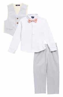 Calvin Klein Kids' Khaki Sharkskin Print Vest Set | Nordstromrack Calvin Klein Kids' Khaki Sharkskin Print Vest Set | Nordstromrack