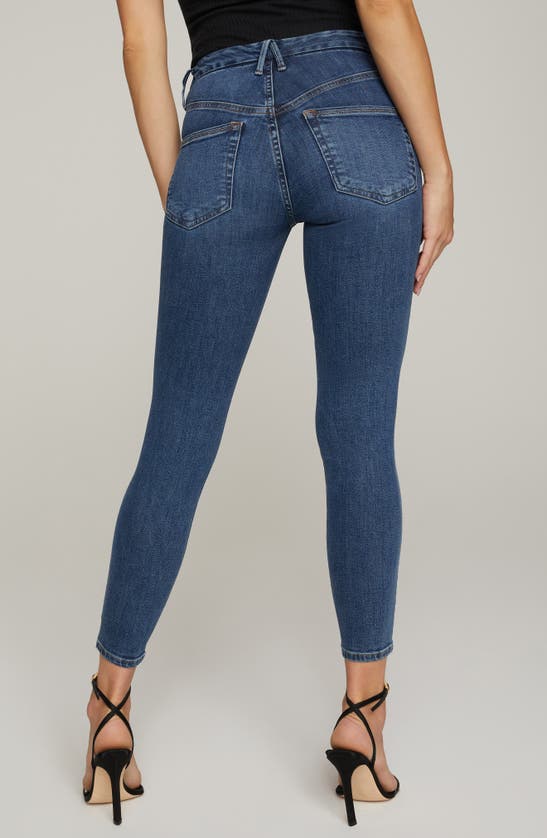 Good American Extreme V High Waist Ankle Skinny Jeans In Blue615