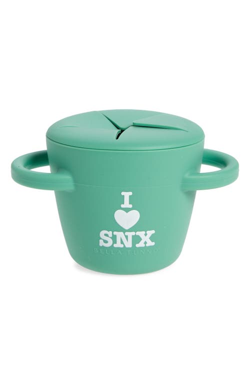 Bella Tunno I Love SNX Happy Snacker Cup & Lid in Green at Nordstrom
