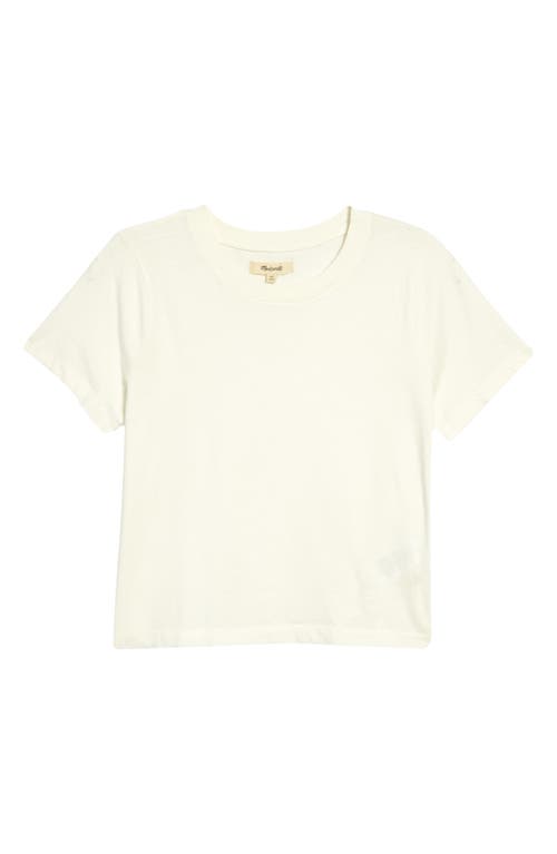 Madewell Bella Softfade Cotton Crop T-shirt In Lighthouse