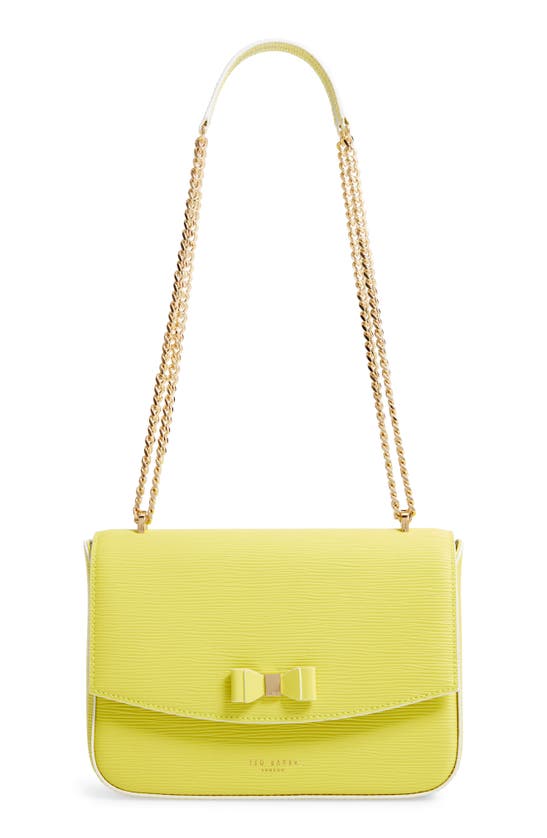 Ted Baker Danieel Bow Leather Crossbody Bag In Lime ModeSens