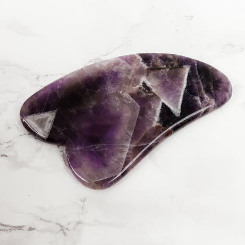 White Lotus Beauty Premium Amethyst Gua Sha In Purple