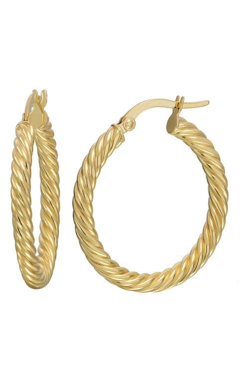 BONY LEVY BONY LEVY 14K GOLD TEXTURE SWIRL HOOP EARRINGS