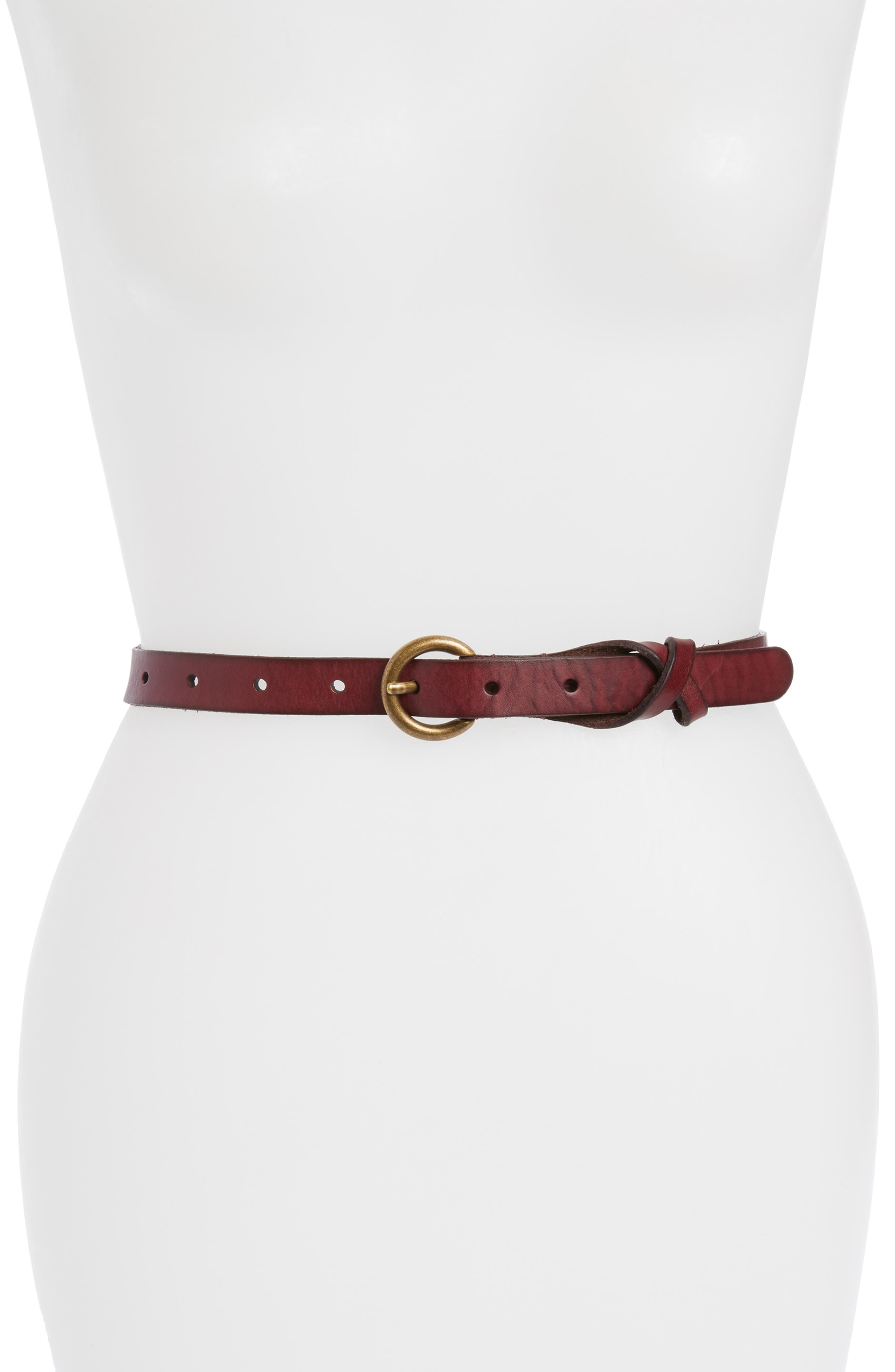 burgundy designer belt