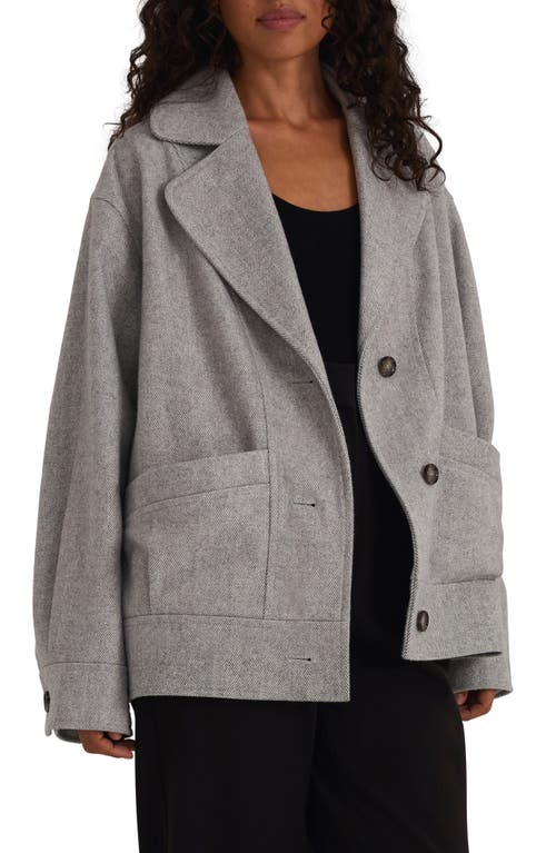 Favorite Daughter The Nico Herringbone Jacket Grey at Nordstrom,