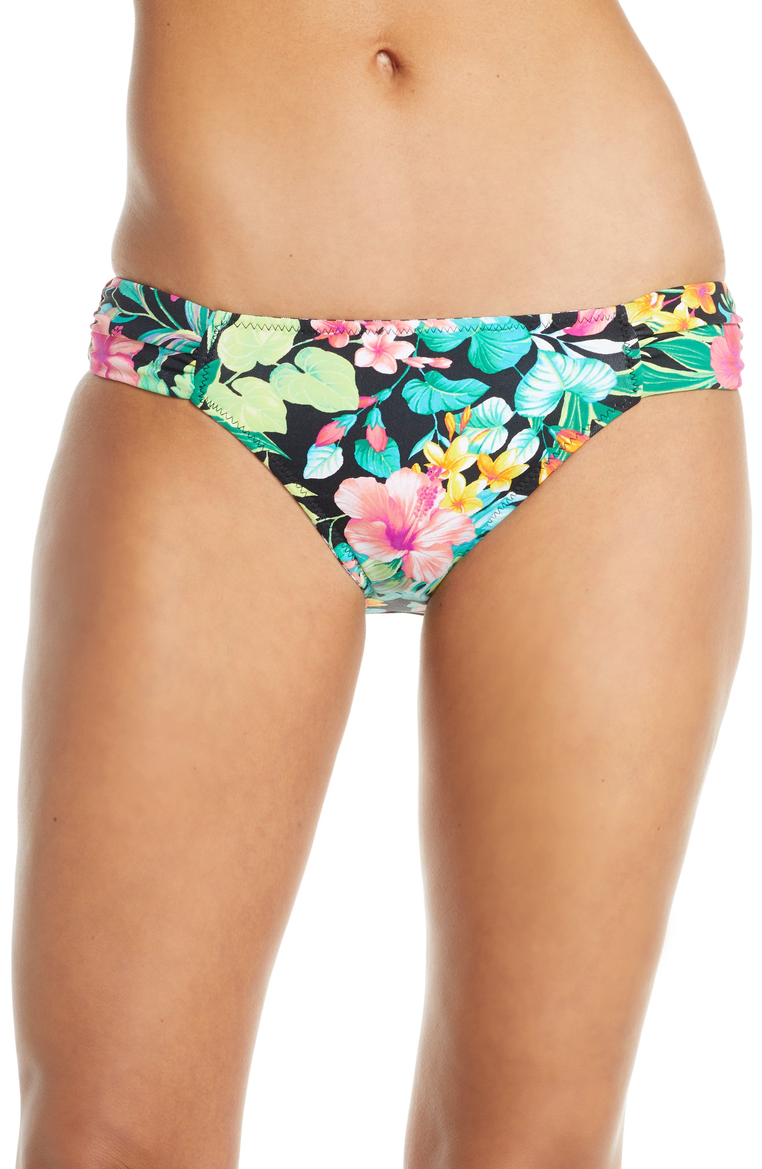 Tommy Bahama Fleur De Flora Reversible Hipster Bikini Bottoms, Black