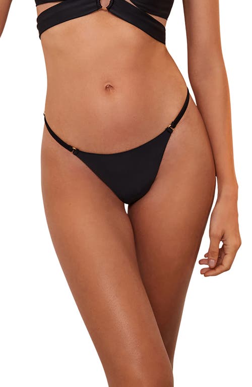 ViX Swimwear Rafa Adjustable Bikini Bottoms Black at Nordstrom,