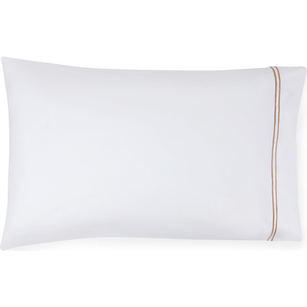 Sferra Grande Hotel Pillowcase In White/taupe