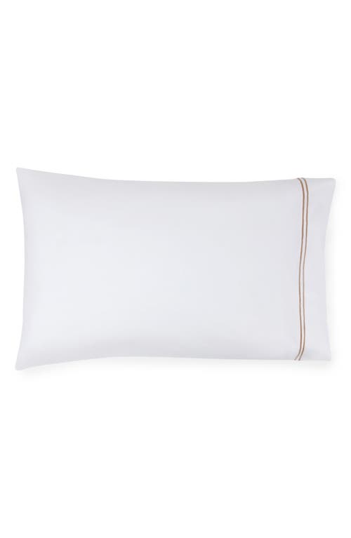 SFERRA Grande Hotel Pillowcase in White/Taupe at Nordstrom