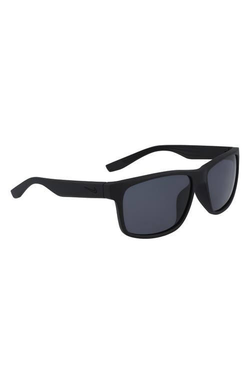 Nike Cruiser 59mm Square Sunglasses In Matte Black/black/grey