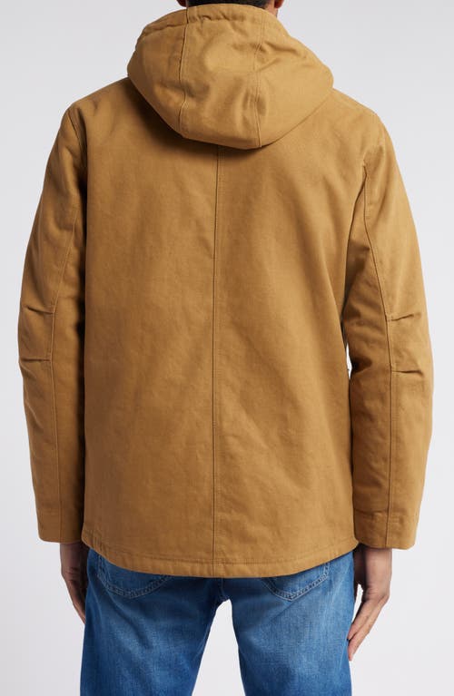 Shop Pendleton Brothers Hooded Canvas Jacket In Saddle