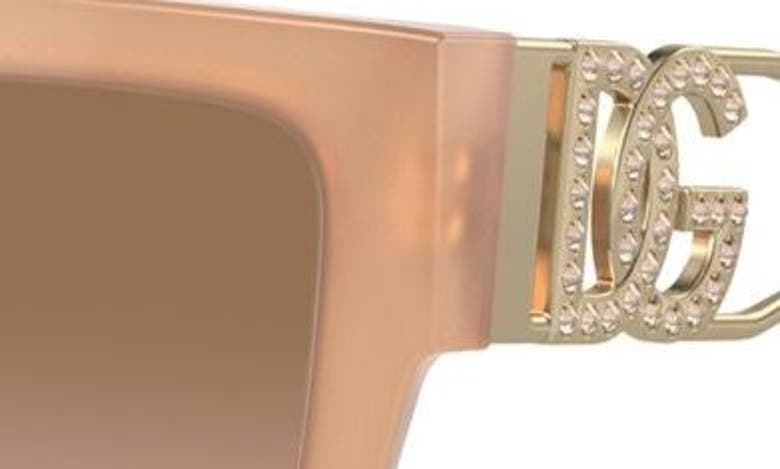 Shop Dolce & Gabbana Dolce&gabbana 53mm Gradient Square Sunglasses In Rose