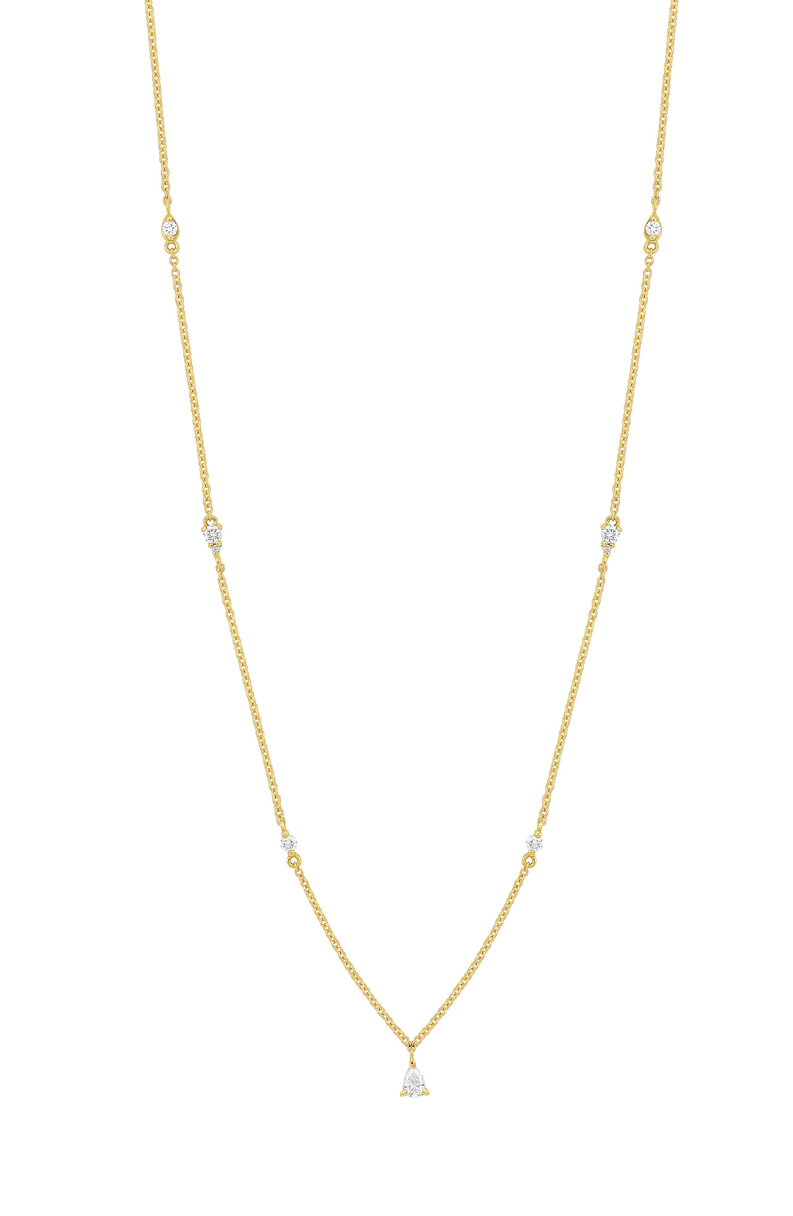 small gold necklace womens