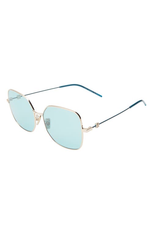 Shop Givenchy Gv Speed Gradient Square Sunglasses In Gold/blue