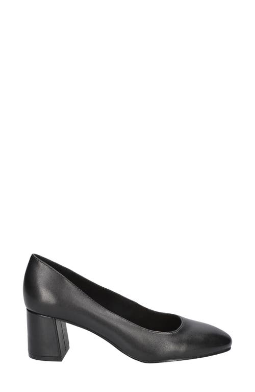 Shop Bella Vita Jillian Square Toe Pump In Black Leather