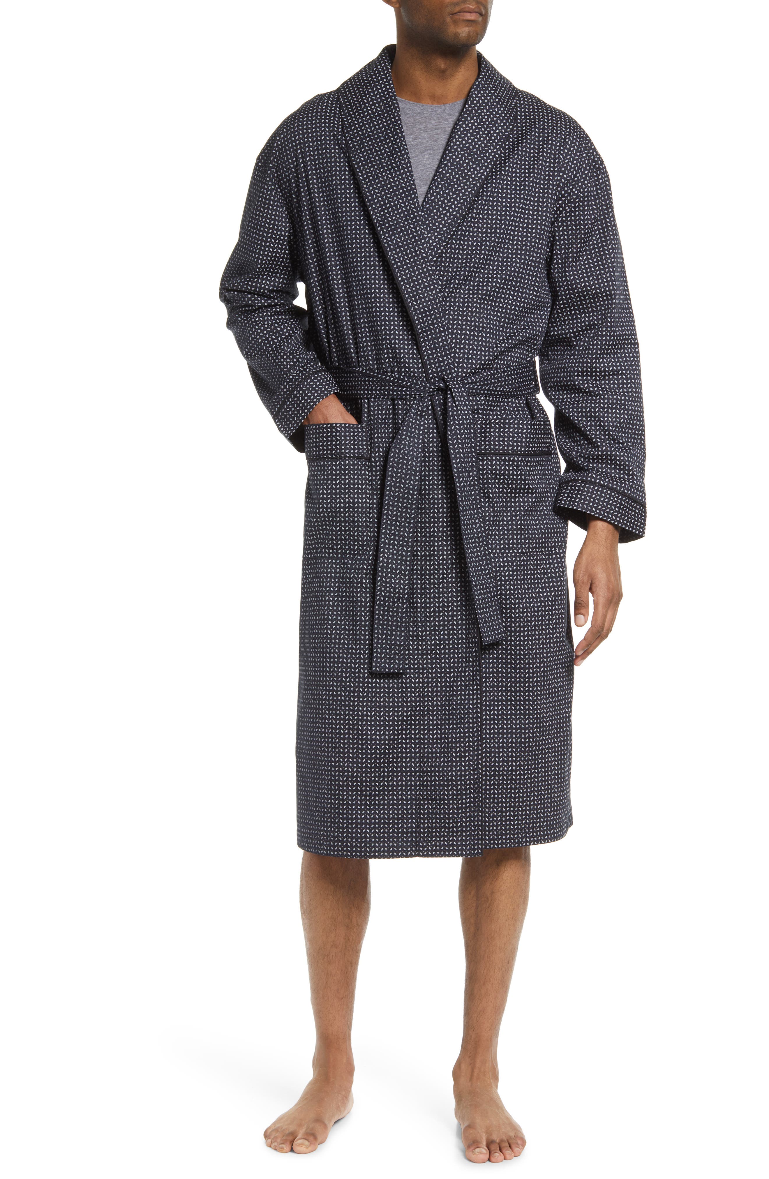 Majestic International Men's Print Stretch Cotton Robe Nordstrom