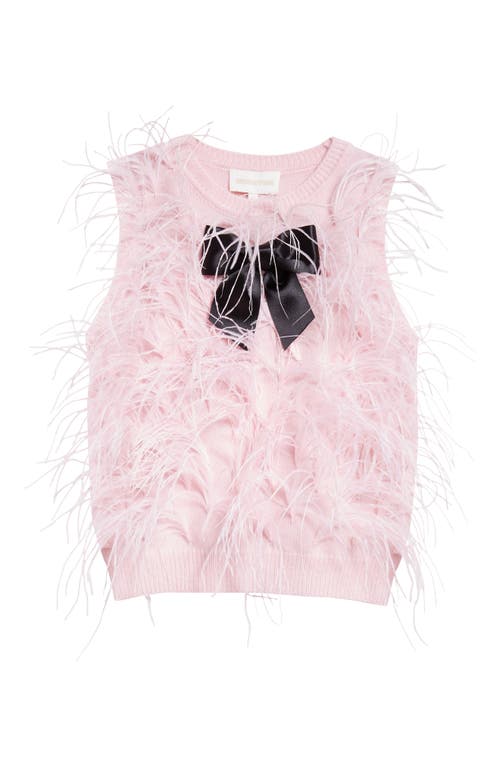SHUSHU-TONG SHUSHU/TONG BOW FEATHER SLEEVELESS WOOL BLEND SWEATER 