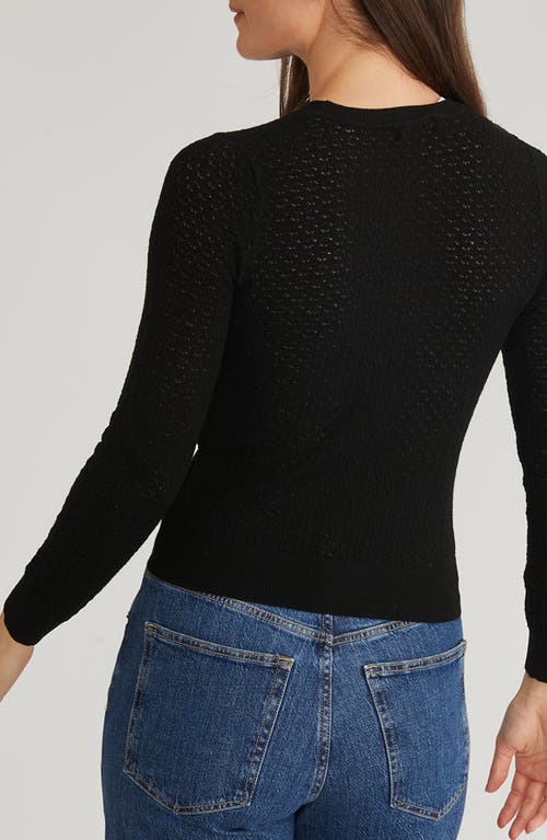 Shop 525 America 525 Holly Pointelle Stitch Top In Black