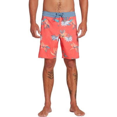 Volcom Verano Stoney Board Shorts, Red