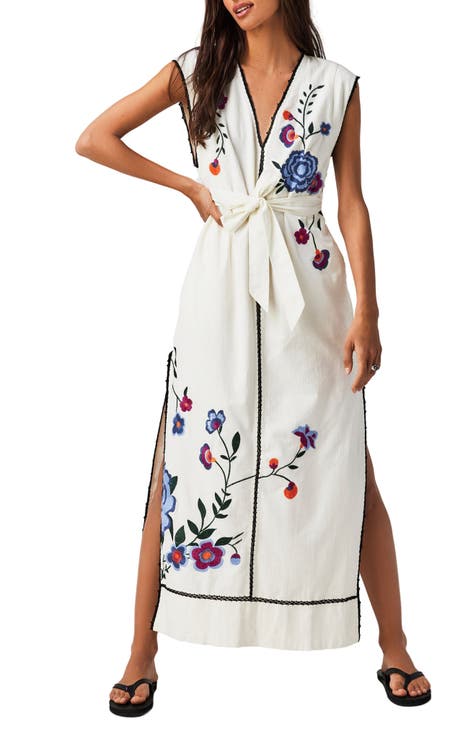 Long Maxi Dress for Women, Summer Sun Dresses with Pockets Spaghetti Strap  Sleeveless Floral Casual Wedding Guest Dresses # Clearance Items Under 5  Dollars Under 20.00 Dollar Items For Women #2 