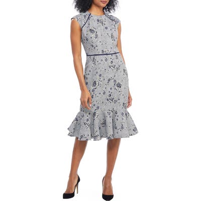 Petite Maggy London Plaid Rose Dress, Blue