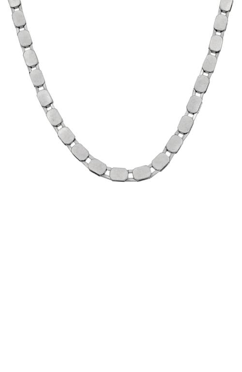 Shop Allsaints Flat Chain Necklace In Warm Silver