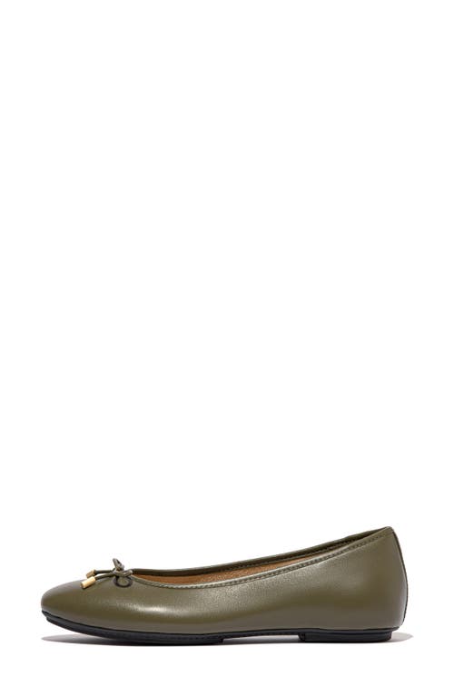 Shop Fitflop Delicato Ballet Flat In Deep Olive