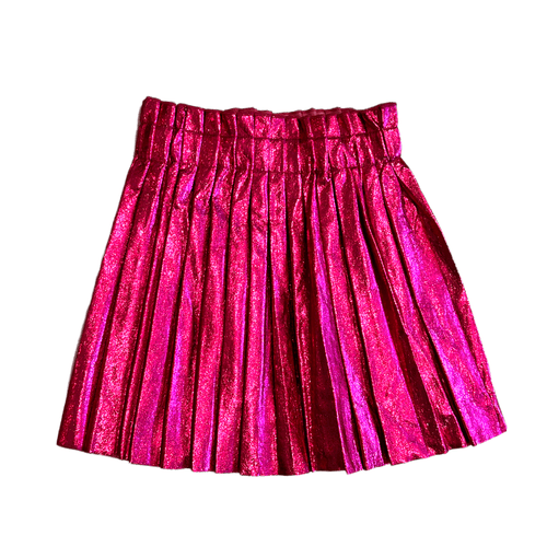 Lola + The Boys Babies'  Foil Pleated Skirt In Pink