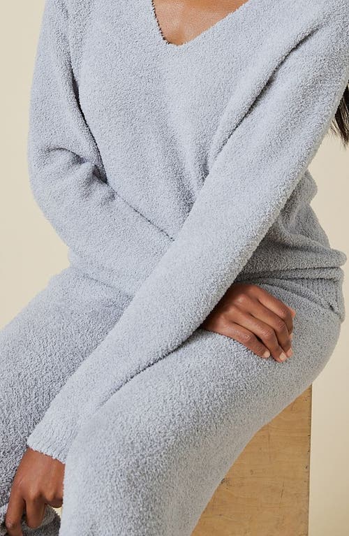 Softies Solid Marshmallow V-neck Lounge Set In Grey