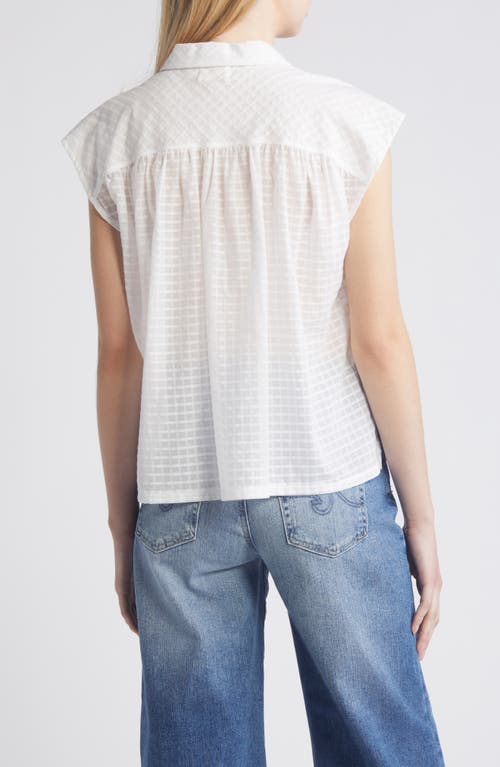 Shop Nation Ltd Jody Check Cotton Top In White