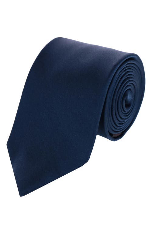 Sutton Silk X-Long Tie in Navy