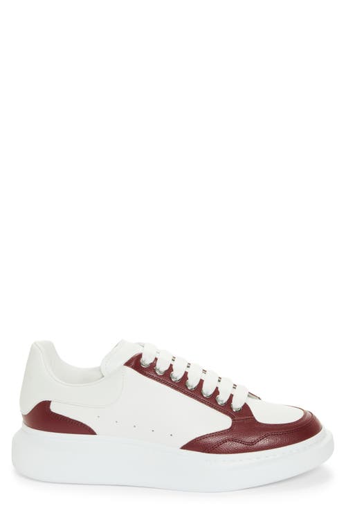 Shop Alexander Mcqueen Oversize Retro Colorblock Sneaker In Burgundy/white