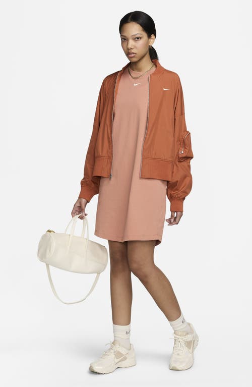 Nike Sportswear Essential T-shirt Dress In Terra Blush/sail