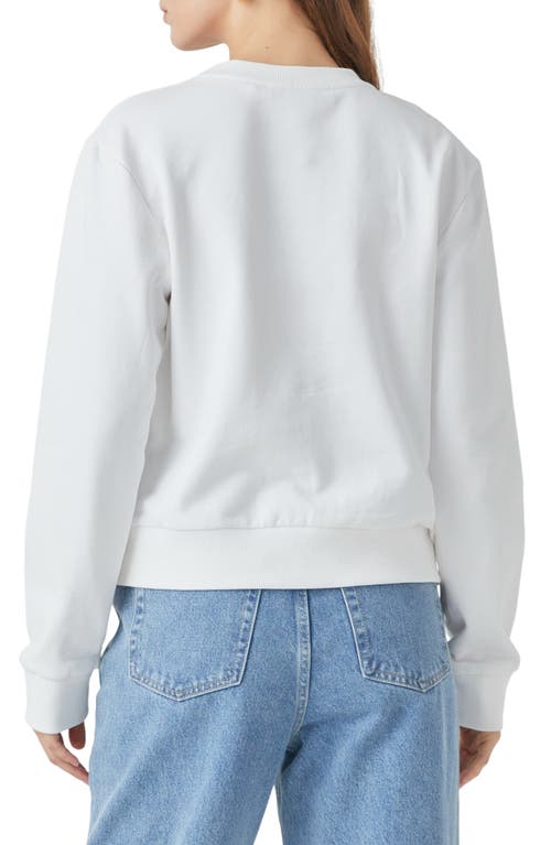 Shop Endless Rose New York Embellished Sweatshirt In White