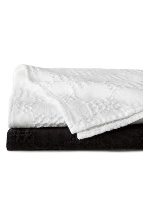 Sferra Stracchio Set Of 2 Kitchen Towels In Black