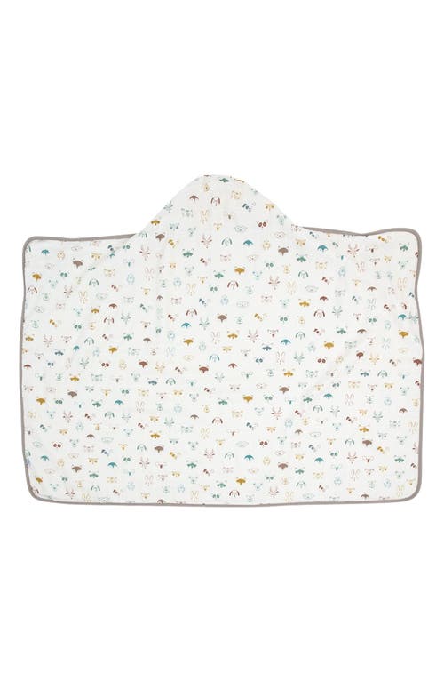 Little Unicorn Cotton Muslin & Terry Hooded Towel In Animal Crowd