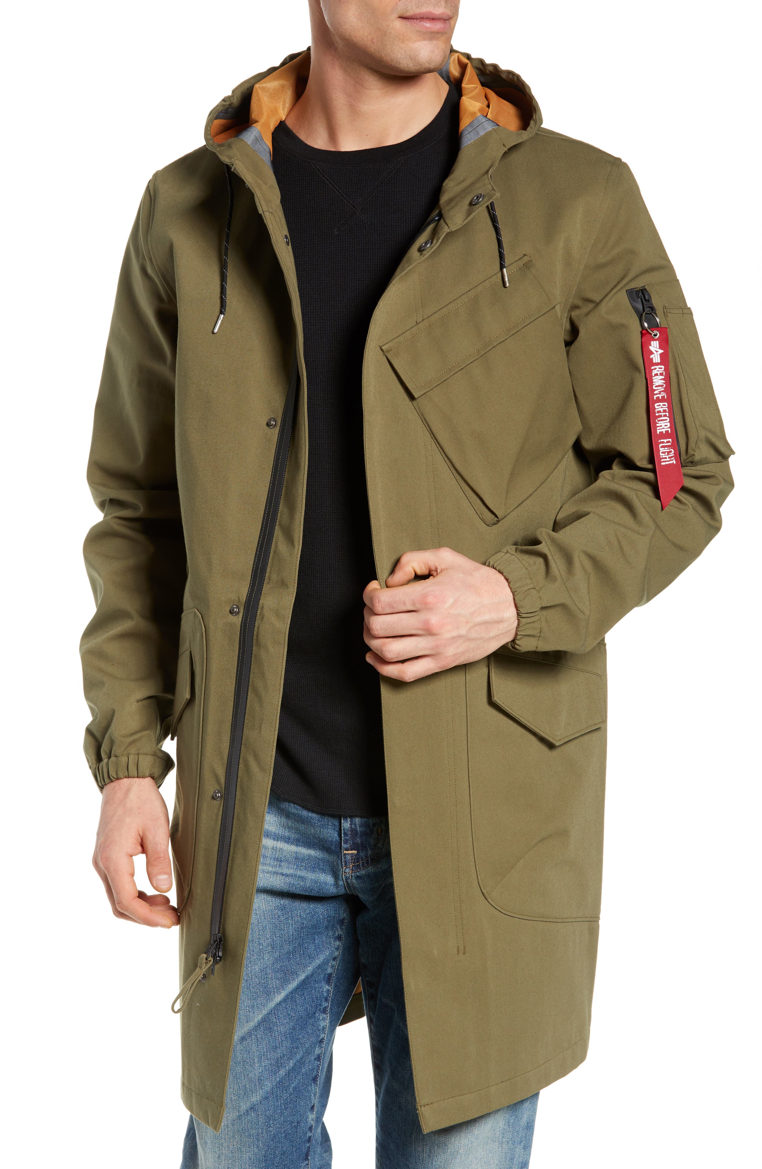 Alpha Industries Duster Waterproof Field Coat Nordstrom