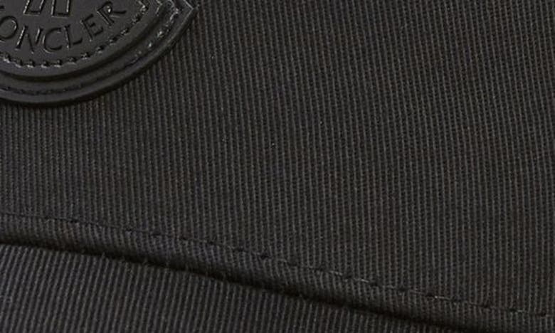 Shop Moncler Logo Patch Cotton Baseball Cap In Black