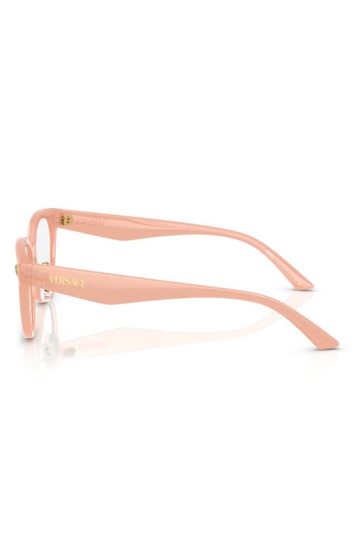 Versace 54mm Pillow Optical Glasses In Opal Pink
