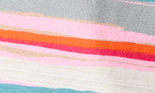 Shop Nzt By Nic+zoe Painted Stripes Cotton & Modal T-shirt In Pink Multi