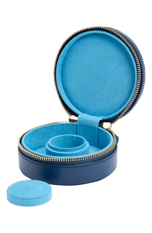 Wolf Sophia Mini Circle Zip Case In Indigo