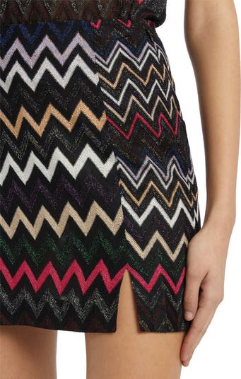 Zigzag sales metallic skirt