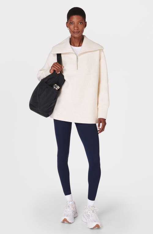 Shop Sweaty Betty Radiant Half Zip Sweatshirt In Oatmeal