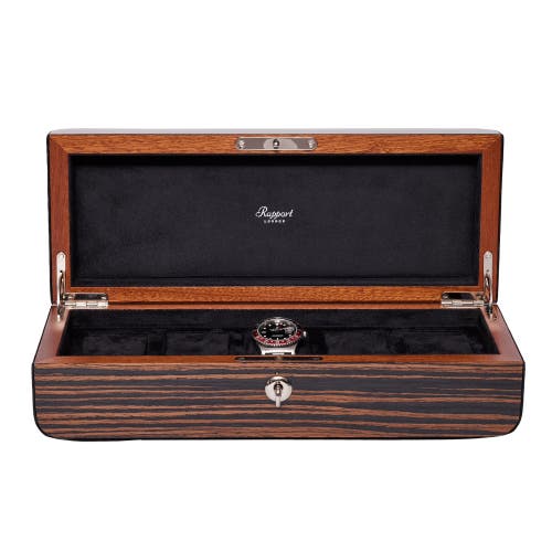 Shop Rapport London Mayfair Five Watch Box In Brown