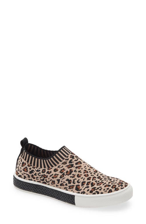bernie mev. Canna Knit Sneaker in Blush Leopard