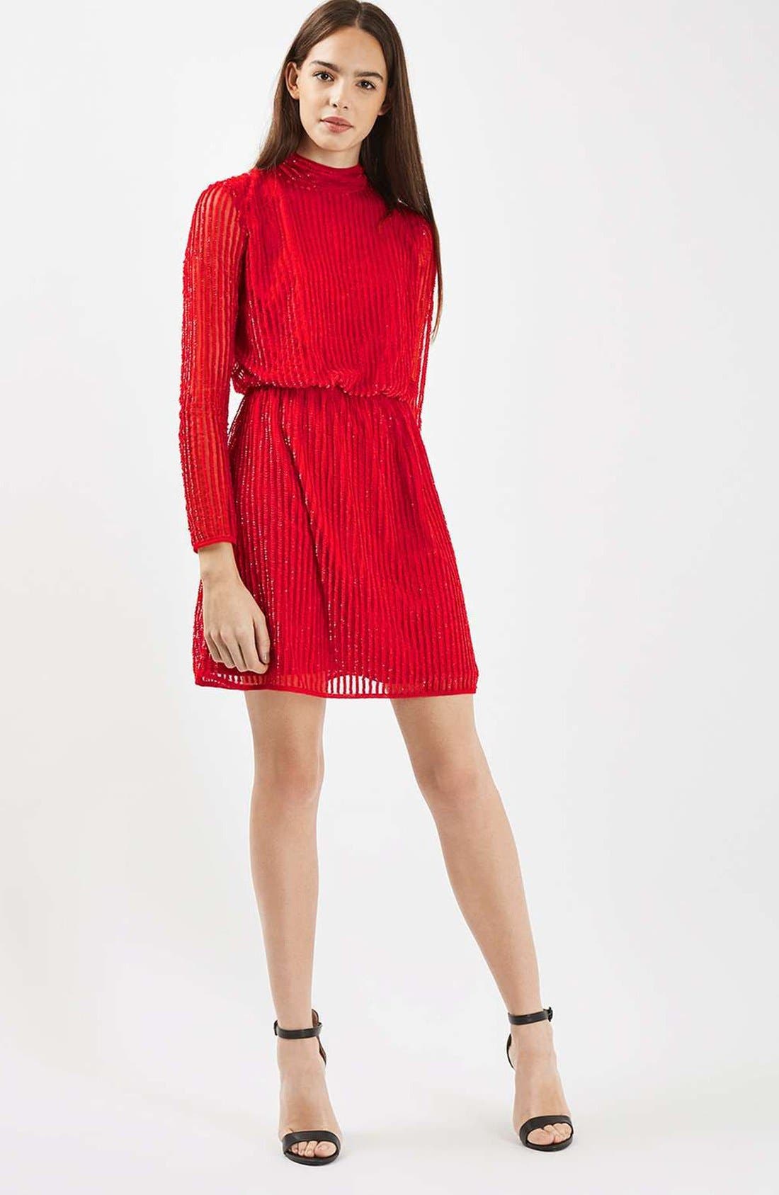 Sequin Blouson Dress Nordstrom