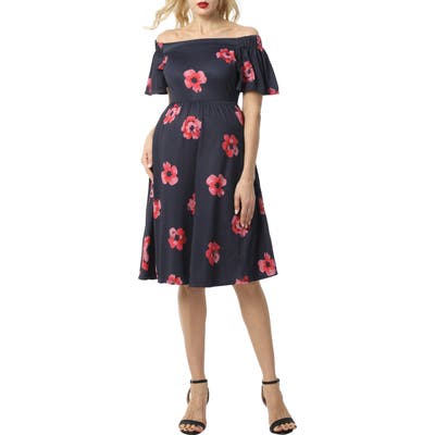 Kimi And Kai Pamela Off The Shoulder Maternity Dress
